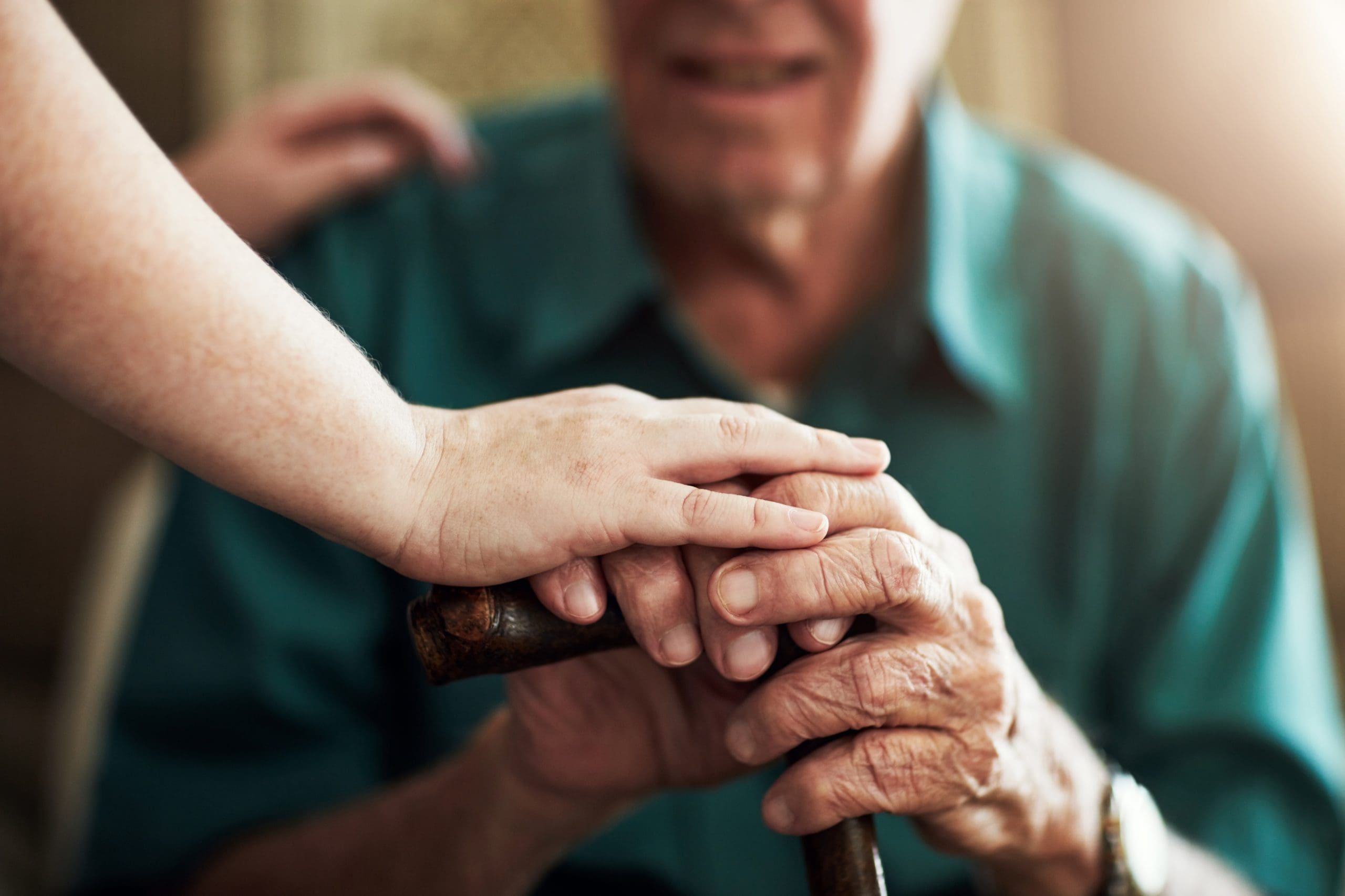 Hands,,Elderly,Man,And,Woman,In,Nursing,Home,With,Support